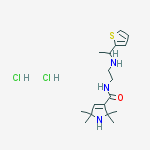 2,2,5,5-tetramethyl-n-[2-(1-thiophen-2-ylethylamino)ethyl]-1h-pyrrole-3-carboxamide;dihydrochloride