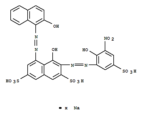 4-hydroxy-5-[(2-hydroxy-1-naphthyl)azo]-3-[(2-hydroxy-3-nitro-5-sulphophenyl)azo]naphthalene-2,7-disulphonic acid, sodium salt