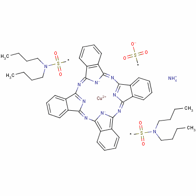 ammonium [bis[(dibutylamino)sulphonyl]-29H,31H-phthalocyaninesulphonato(3-)-N29,N30,N31,N32]cuprate(1-)