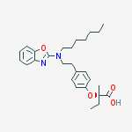 Butanoic acid, 2-[4-[2-(2-benzoxazolylheptylamino)ethyl]phenoxy]-2-methyl-, (2S)-