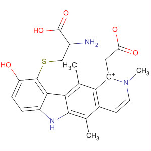 6H-Pyrido[4,3-b]carbazolium,10-[(2-amino-2-carboxyethyl)thio]-9-hydroxy-2,5,11-trimethyl-, acetate(salt)