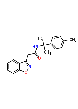 2-(1,2-benzoxazol-3-yl)-N-[2-(4-methylphenyl)propan-2-yl]acetamide