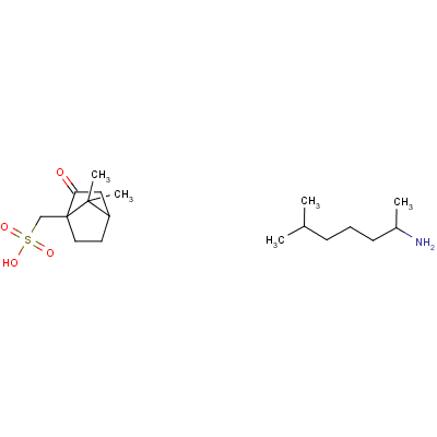 (1,5-dimethylhexyl)ammonium ()-2-oxobornane-10-sulphonate molecular structure