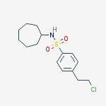4-(2-chloroethyl)-n-cycloheptyl-benzenesulfonamide molecular structure