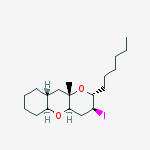 (2R,3S,4aR,5aS,9aR,10aS)-2-hexyl-3-iodo-10a-methyldodecahydropyrano[3,2-b]chromene molecular structure