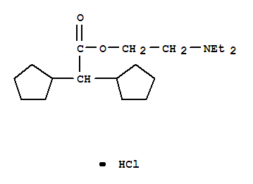 2-(diethylamino)ethyl dicyclopentylacetate hydrochloride