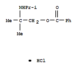 2-methyl-2-[(1-methylethyl)amino]propyl benzoate hydrochloride molecular structure