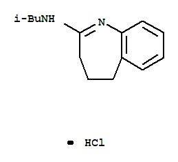 N-(2-methylpropyl)-4,5-dihydro-3H-1-benzazepin-2-aminium chloride molecular structure