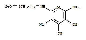 2-Amino-6-((3-methoxypropyl)amino)-3,4,5-pyridinetricarbonitrile molecular structure
