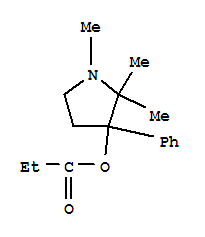 3-Pyrrolidinol, 3-phenyl-1,2,2-trimethyl-, propionate (ester) molecular structure