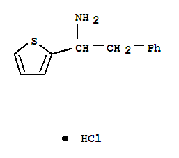 2-Thiophenemethanamine,a-(phenylmethyl)-, hydrochloride(1:1) molecular structure