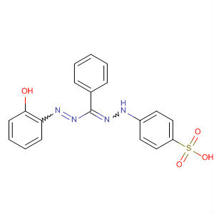 Benzenesulfonic acid,4-[[[(2-hydroxyphenyl)azo]phenylmethylene]hydrazino]- molecular structure