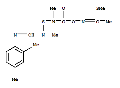 methyl (1Z)-N-{[{[{(E)-[(2,4-dimethylphenyl)imino]methyl}(methyl)amino]sulfanyl}(methyl)carbamoyl]oxy}ethanimidothioate molecular structure
