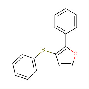 Furan, 2-phenyl-3-(phenylthio)- molecular structure