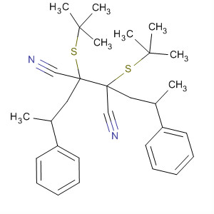 Butanedinitrile, 2,3-bis[(1,1-dimethylethyl)thio]-2,3-bis(2-phenylpropyl)- molecular structure
