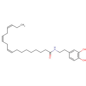 9,12,15-Octadecatrienamide, N-[2-(3,4-dihydroxyphenyl)ethyl]-, (Z,Z,Z)- molecular structure