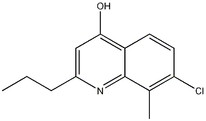 7-Chloro-4-hydroxy-8-methyl-2-propylquinoline molecular structure