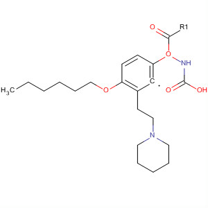 Carbamic acid, [4-(hexyloxy)phenyl]-, 2-(1-piperidinyl)ethyl ester molecular structure
