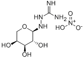 N1-ALPHA-L-ARABINOPYRANOSYLAMINOGUANIDINE HNO3 molecular structure