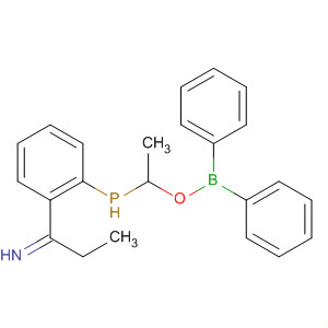 Borinic acid, diphenyl-, 1-[(1-iminopropyl)phenylphosphino]ethyl ester molecular structure