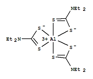 aluminum tris(diethyldithiocarbamate) molecular structure