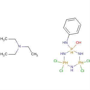 1,3,5,2,4,6-Triazatriphosphorine,2,2,4,4-tetrachloro-2,2,4,4,6,6-hexahydro-6-hydroxy-6-(phenylamino)-,compd. with N,N-diethylethanamine (1:1) molecular structure