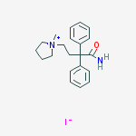 1-(4-amino-4-oxo-3,3-diphenylbutyl)-1-methylpyrrolidinium iodide molecular structure
