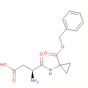 Cyclopropanecarboxylic acid,1-[(2-amino-3-carboxy-1-oxopropyl)amino]-, 1-(phenylmethyl) ester, (S)- molecular structure