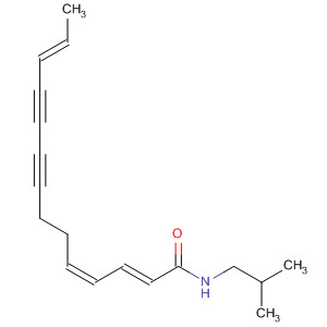 2,4,12-Tetradecatriene-8,10-diynamide, N-(2-methylpropyl)-, (E,Z,E)- molecular structure