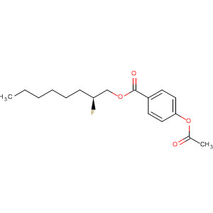 Benzoic acid, 4-(acetyloxy)-, 2-fluorooctyl ester, (S)- molecular structure