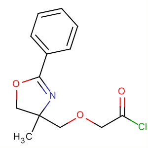 Acetyl chloride, [(4,5-dihydro-4-methyl-2-phenyl-4-oxazolyl)methoxy]- molecular structure