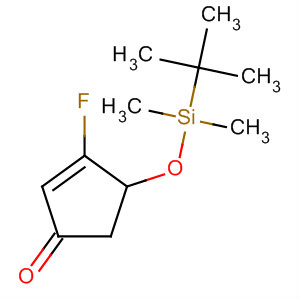 2-Cyclopenten-1-one, 4-[[(1,1-dimethylethyl)dimethylsilyl]oxy]-3-fluoro- molecular structure