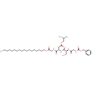 Glycine,N-[N-[N-[N-[(phenylmethoxy)carbonyl]glycyl]-L-seryl]-L-a-aspartyl]-,4-(1,1-dimethylethyl) 1-octadecyl ester molecular structure