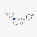 Tert-butyl 8-piperidin-4-yl-1,3,4,5-tetrahydro-2-benzazepine-2-carboxylate molecular structure