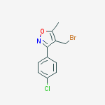 4-(bromomethyl)-3-(4-chlorophenyl)-5-methyl-1,2-oxazole molecular structure