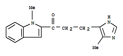1-propanone, 3-(5-methyl-1H-imidazol-4-yl)-1-(1-methyl-1H-indol-2-yl)- molecular structure
