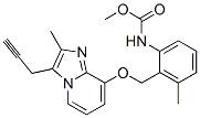 8-(2-methoxycarbonylamino-6-methylbenzyloxy)-2-methyl-3-(2-propynyl)imidazo(1,2-a)pyridine molecular structure