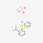 (η-cumene)-(η-cyclopentadienyl)iron(II) trifluoromethane-sulfonate molecular structure