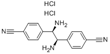 (1R,2R)-(+)-1,2-Bis(4-cyanophenyl)ethylenediaminedihydrochloride,min.98% molecular structure