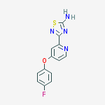 3-[4-(4-Fluorophenoxy)-2-Pyridinyl]-1,2,4-Thiadiazol-5-Amine molecular structure