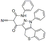 2-cyano-3-(1,4-dihydro-1-phenyl-(1)-benzothiopyrano(4,3-c)pyrazol-3-yl)-3-oxo-N-phenylpropanamide molecular structure