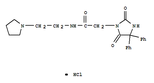 2-(2,5-dioxo-4,4-diphenylimidazolidin-1-yl)-N-(2-pyrrolidin-1-ylethyl)acetamide hydrochloride