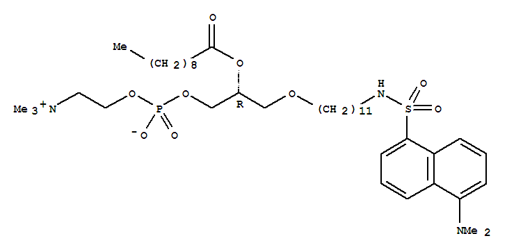 1-O-(N-dansyl-11-amino-1-undecyl)-2-O-decanoylphosphatidylcholine molecular structure