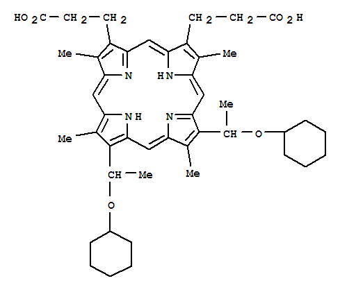 hematoporphyrin dicyclohexanyl ether molecular structure