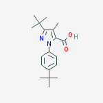 5-tert-butyl-2-(4-tert-butylphenyl)-4-methylpyrazole-3-carboxylic Acid molecular structure