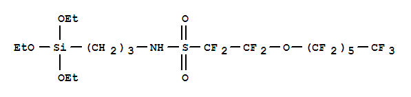 Ethanesulfonamide,1,1,2,2-tetrafluoro-2-[(1,1,2,2,3,3,4,4,5,5,6,6,6-tridecafluorohexyl)oxy]-N-[3-(triethoxysilyl)propyl]- molecular structure