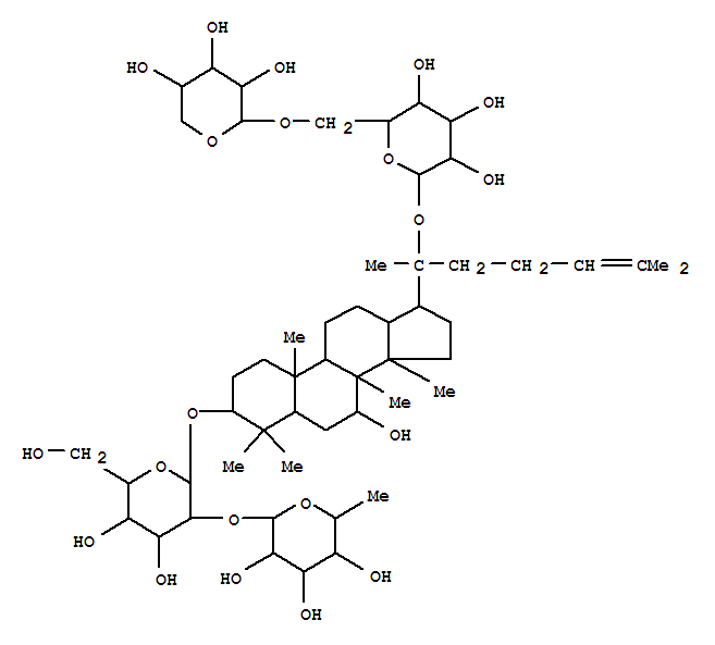 Dammarane,b-D-glucopyranoside deriv. molecular structure