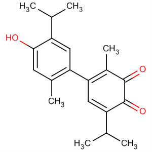 3,5-Cyclohexadiene-1,2-dione,4-[4-hydroxy-2-methyl-5-(1-methylethyl)phenyl]-3-methyl-6-(1-methylethyl)- molecular structure