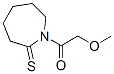 2H-AZEPINE-2-THIONE,HEXAHYDRO-1-(METHOXYACETYL)- molecular structure