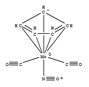 Molybdenum, dicarbonyl(h5-2,4-cyclopentadien-1-yl)nitrosyl- molecular structure
